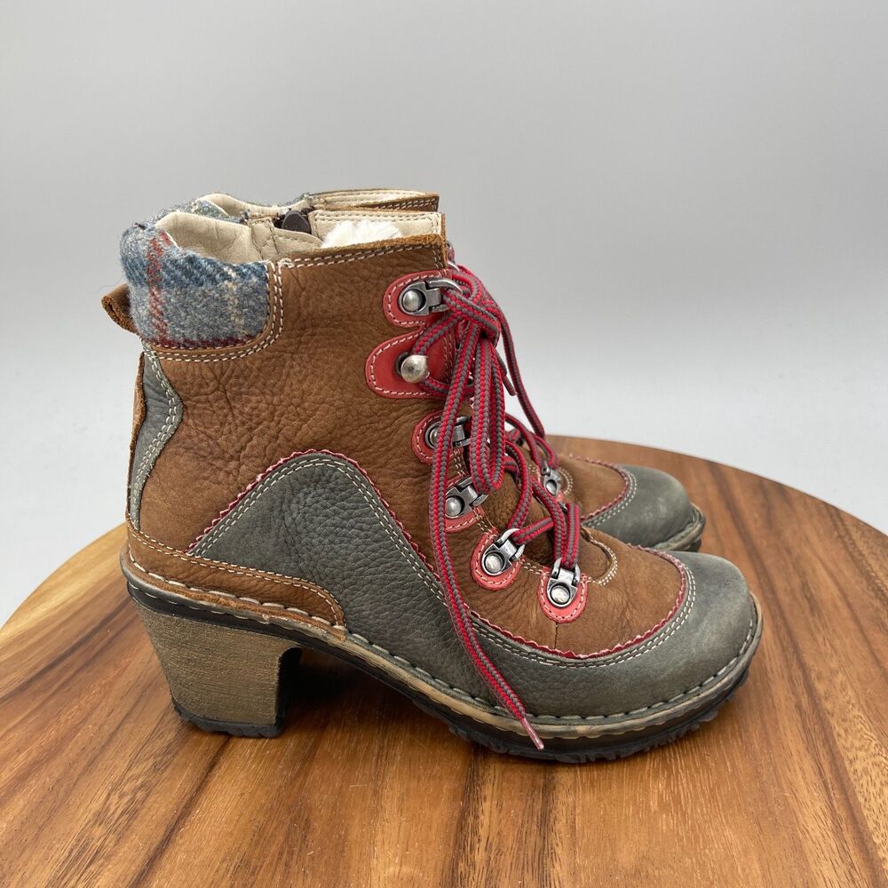 Josef Seibel Kingfisher Boots Womens Size 7 / 38 Brown Leather Casual Comfort